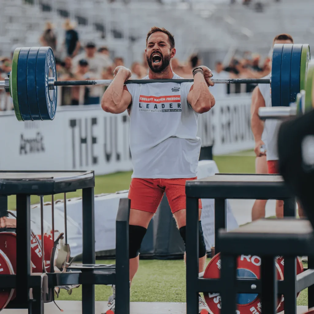 Athlete using Airwaav PX1 Mouthguard during weightlifting